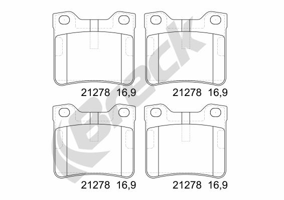 Set placute frana,frana disc 21278 10 701 00 BRECK